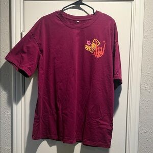 Burgundy Graphic Tee "If you're gonna be salty, at least bring the tequila" XL